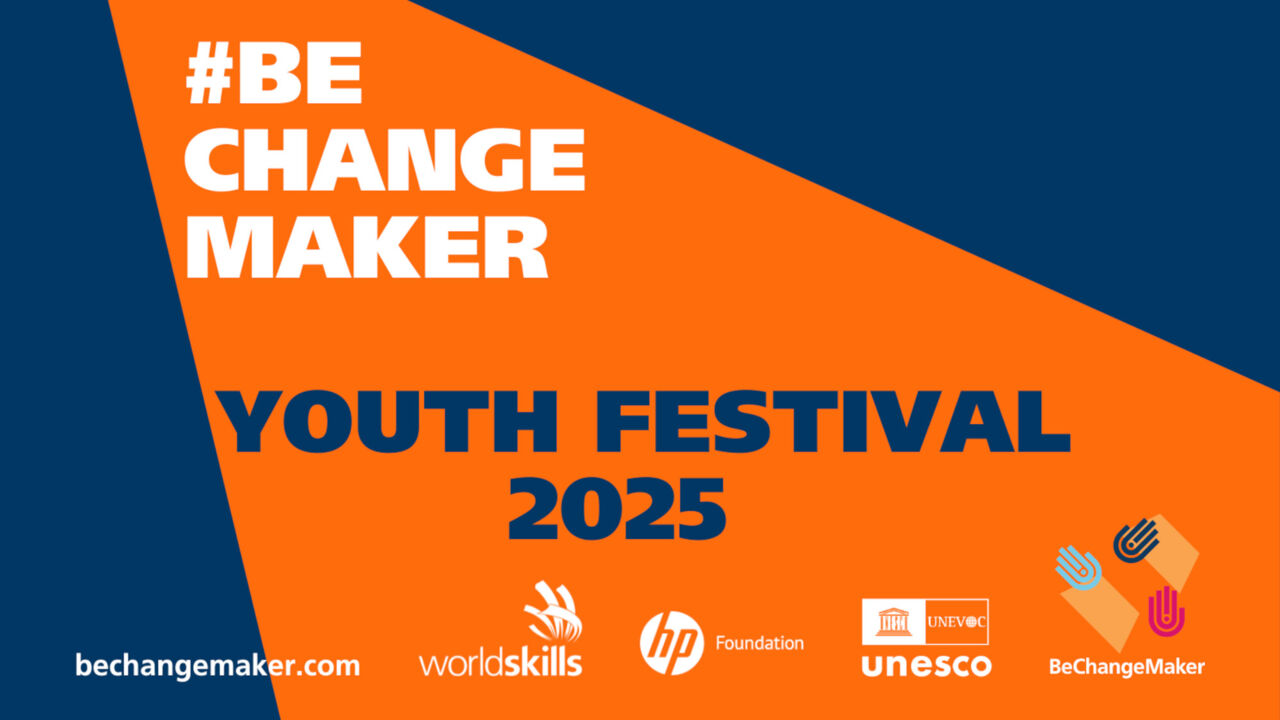 Poster for the BeChangeMaker Youth Festival 2025 taking place from 10 to 11 April.