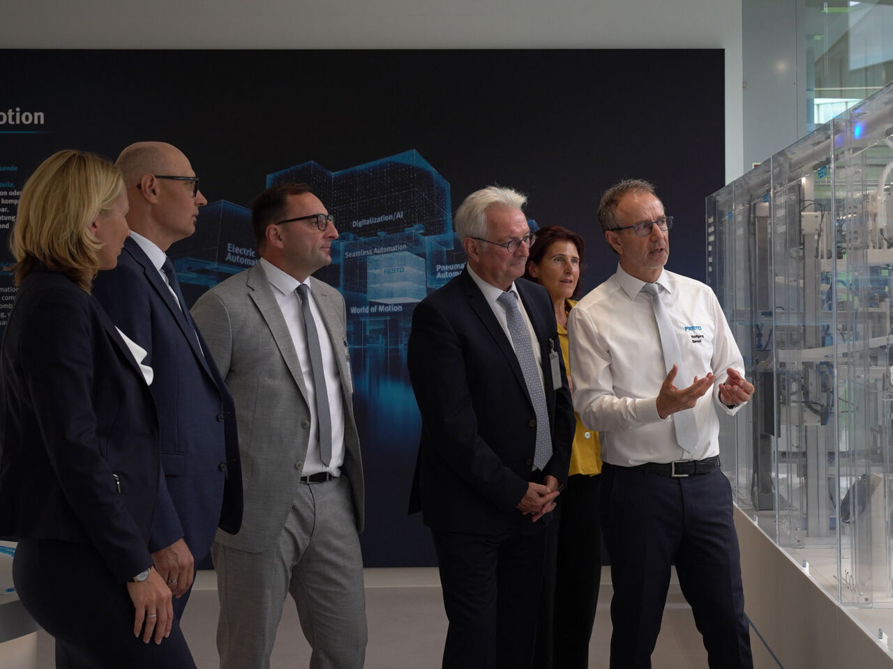 Representatives from Festo and WorldSkills tour Festo’s headquarters in Stuttgart, Germany on 5 September 2025.