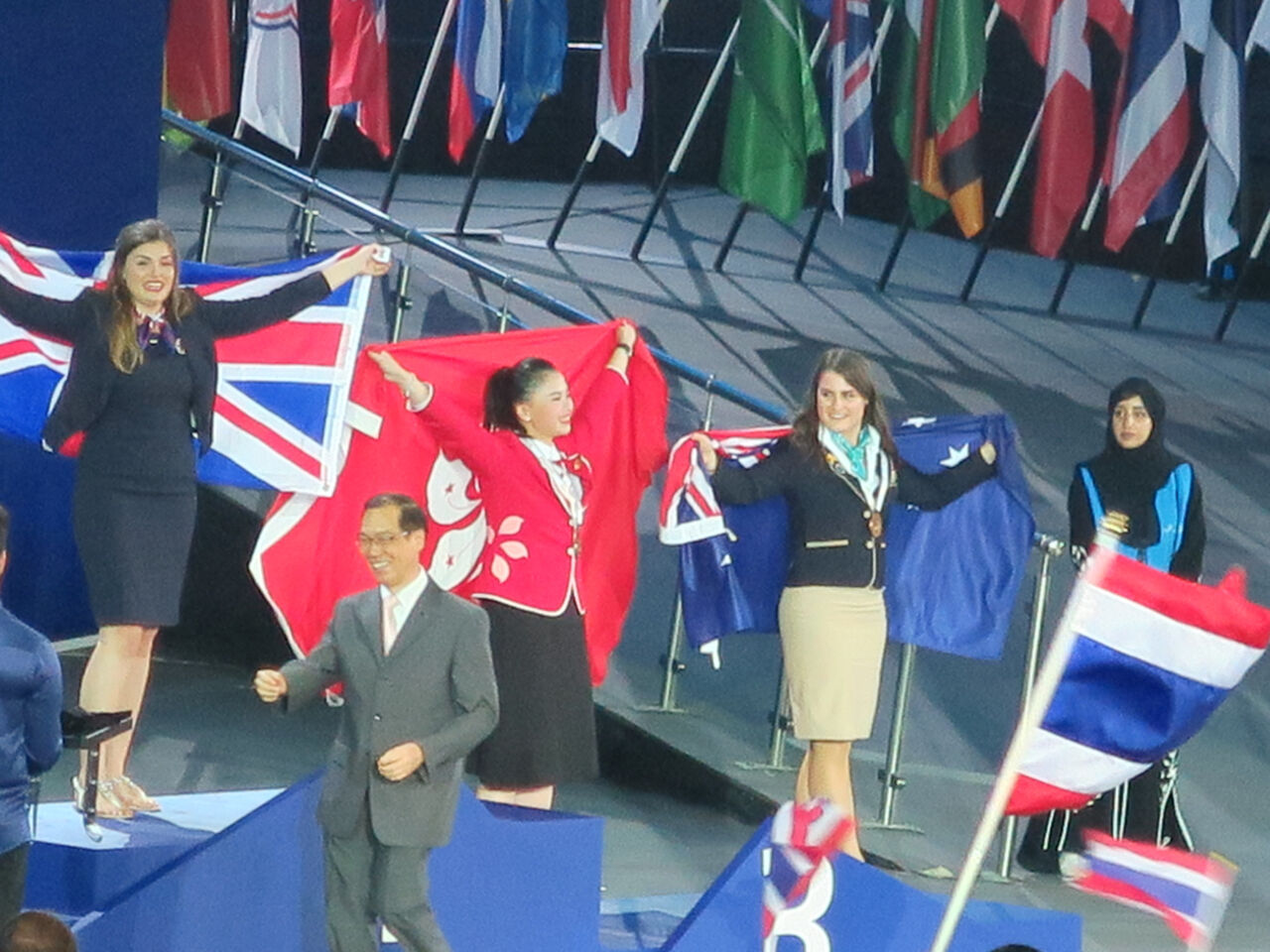 First place competition winner in the WorldSkills Hong Kong, China photo competition depicting Beauty Therapy bronze medal winner Wai-Yin Lau during the Closing Ceremony of WorldSkills Abu Dhabi 2017.

&nbsp;
