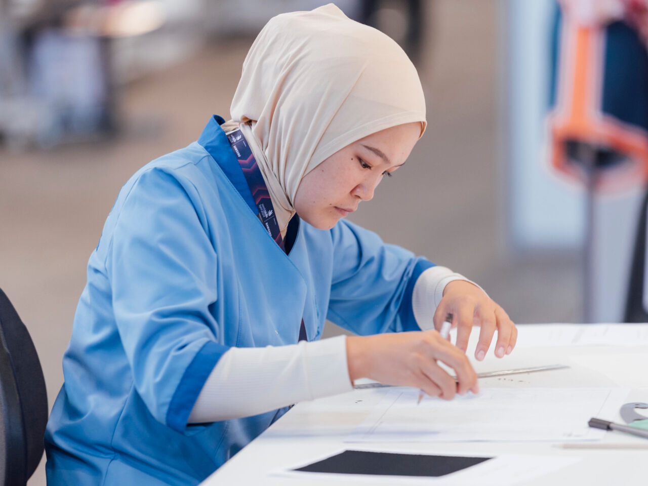 Nargiza Zholdoshbai Kyzy, who competed in Fashion Technology at WorldSkills Lyon 2024.
