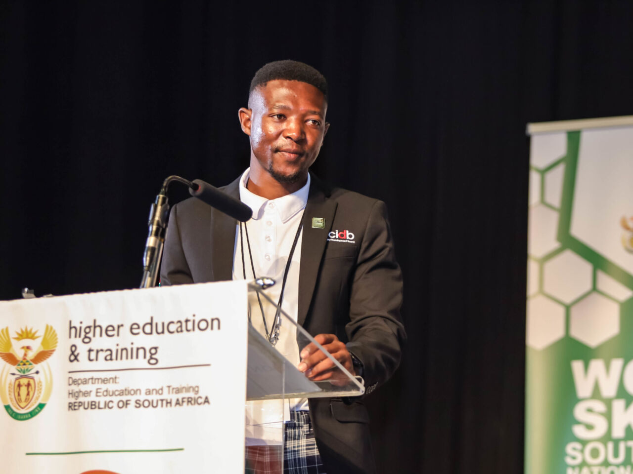 Mihle Mvelakubi from the WorldSkills Champions Trust.