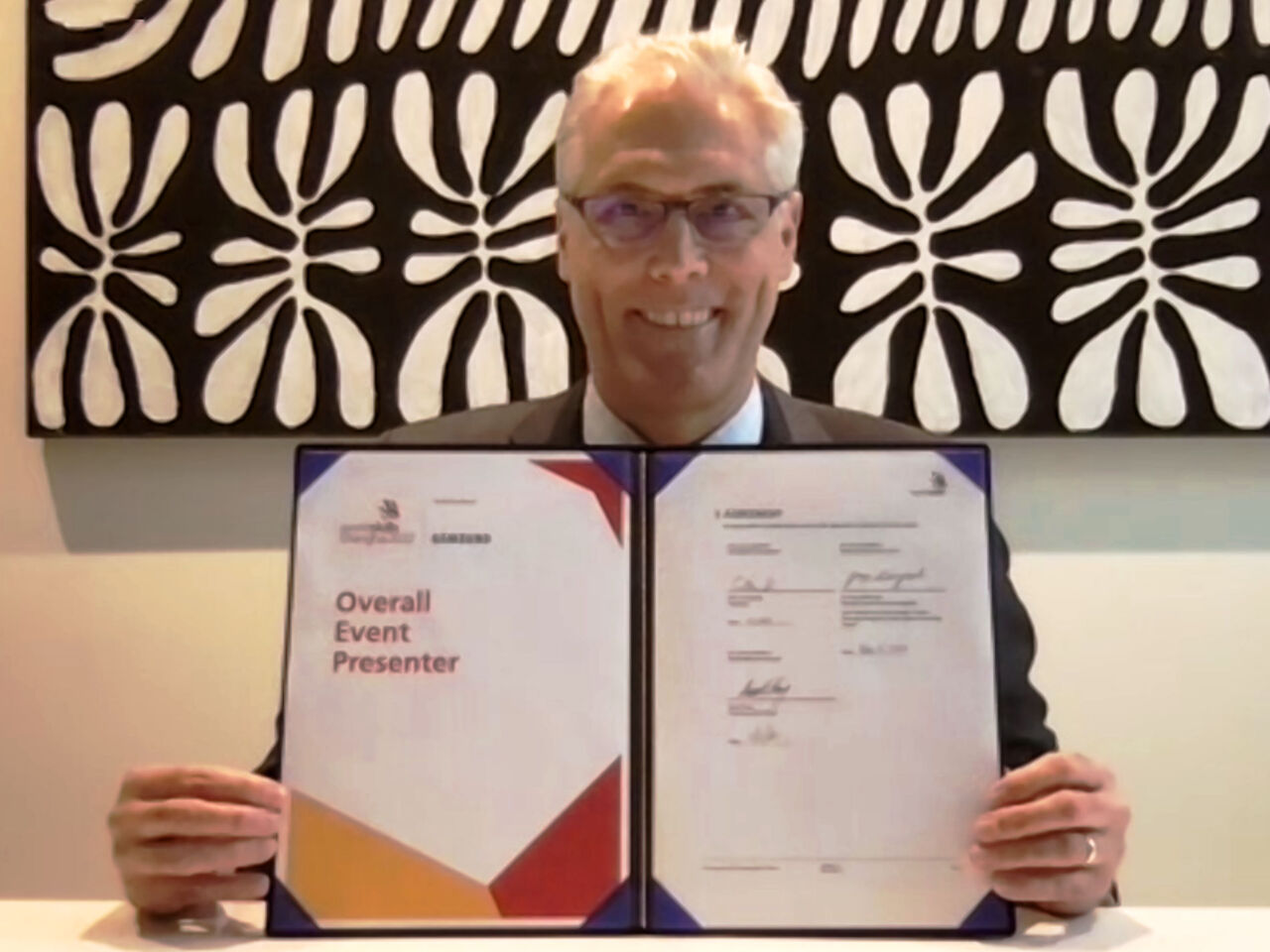 David Hoey, CEO of WorldSkills International, at the signing ceremony.
