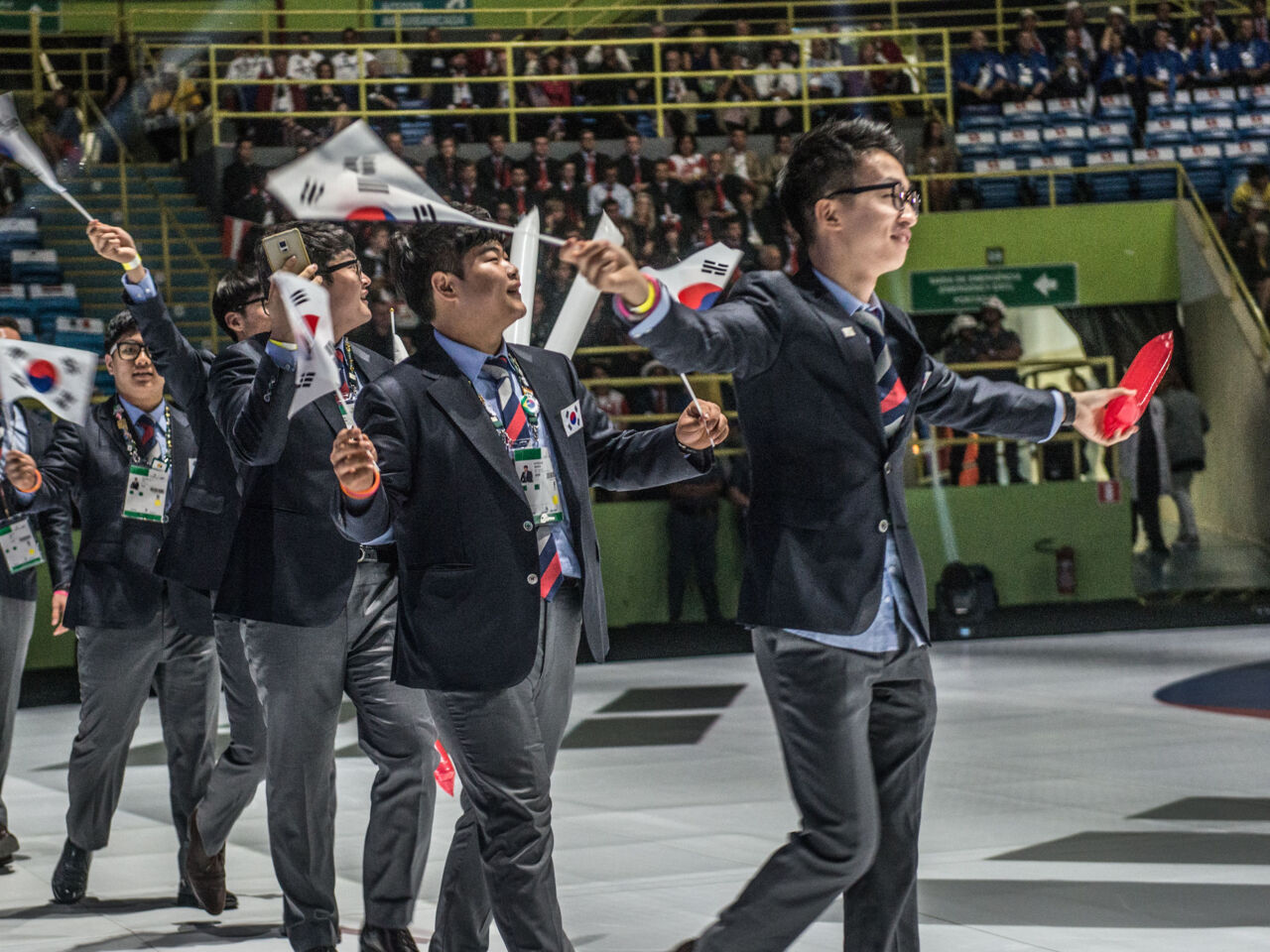 Lee Hee Dong took part in the Opening Ceremony at WorldSkills S&atilde;o Paulo 2015.

